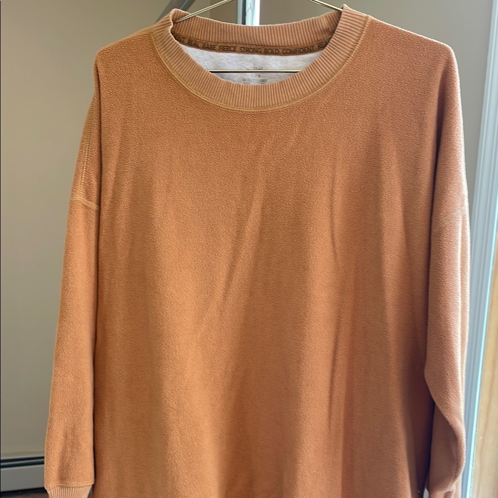 Aerie Tan Sweatshirt Soft Knit Crewneck